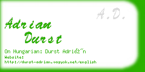 adrian durst business card